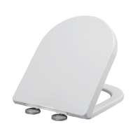 Universal size soft close anti-bacterial d shape pp toilet seat